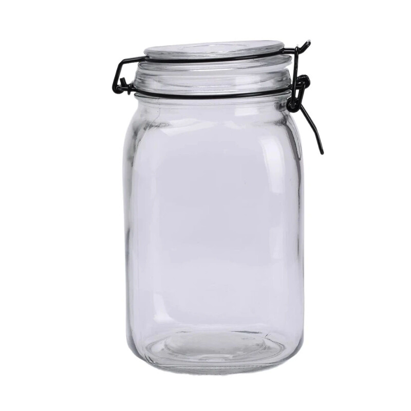 Recipiente de vidrio hermético 1,5 Lts TRANSPARENTE