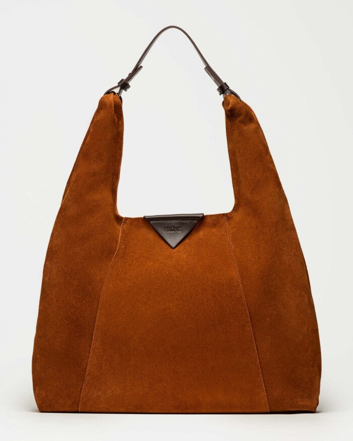 Bolso The Shopping en cuero gamuza Oxido