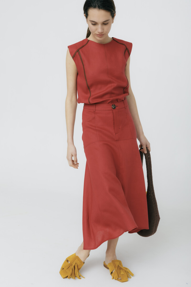 PRE VENTA FALDA POMELA Cherry