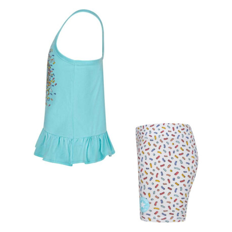 Conjunto Peplum Tank & Printed Bik de Niña Blanco