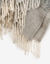 Ponchos Poncho Degradé Con Flecos - Combinacion Bicolor