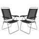 Set X 2 Silla Alta Boreal 4 Posciones Aluminio NEGRO