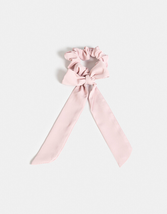 Skunzies Con moño Scrunchie - Rosa Claro