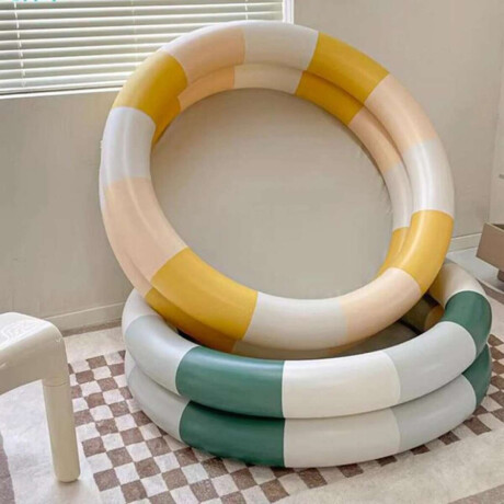 Piscina inflable infantil a rayas 90cm Verde