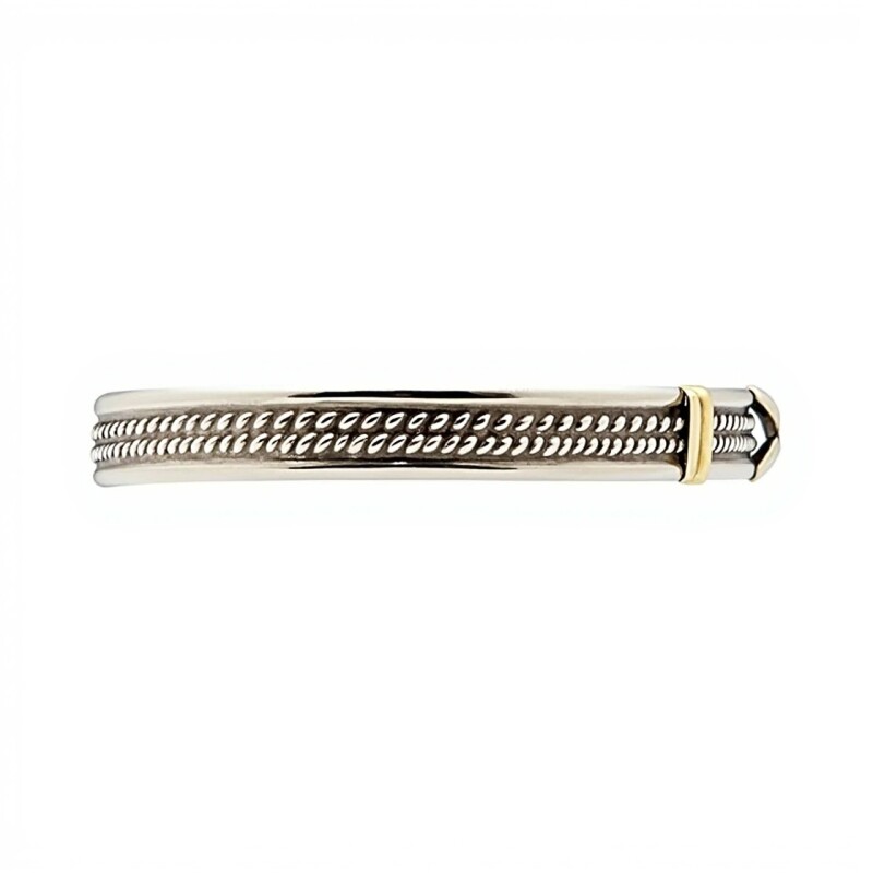 Brazalete Cruz-Plata y Oro-Sin piedra- BR5001 sinpiedra