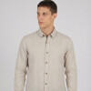 CAMISA LINO CLASICA BEIGE