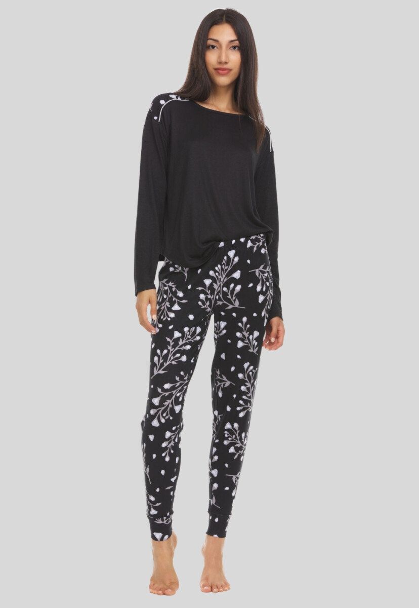 PIYAMA COMBINADO - NEGRO 