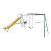 Juego Combinado Infantil con tobogán N°4. 1 hamaca de cincha, 1 hamaca de bebé y trapecio Juego Combinado Infantil con tobogán N°4. 1 hamaca de cincha, 1 hamaca de bebé y trapecio