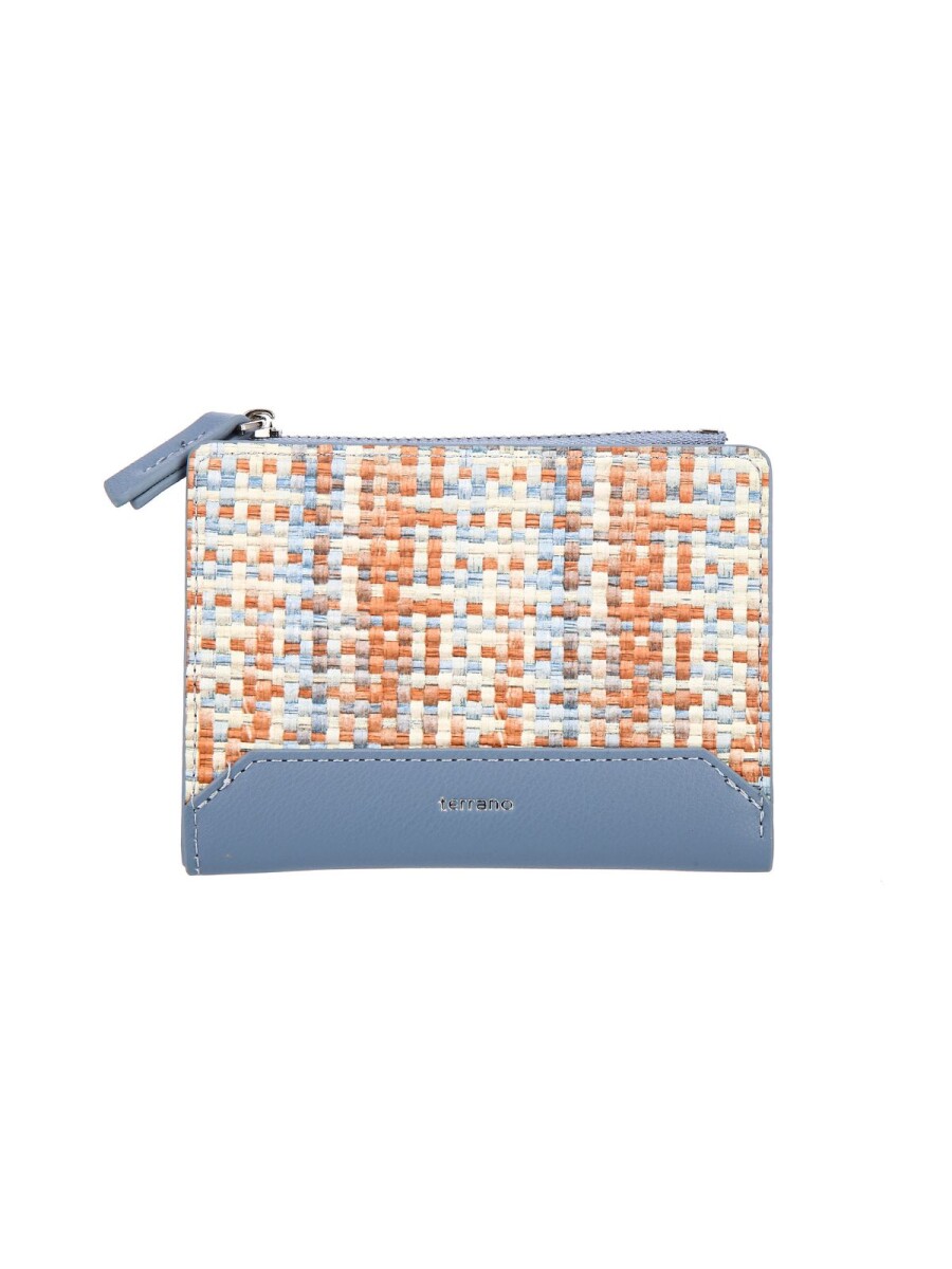 Monedero Telas - Celeste 
