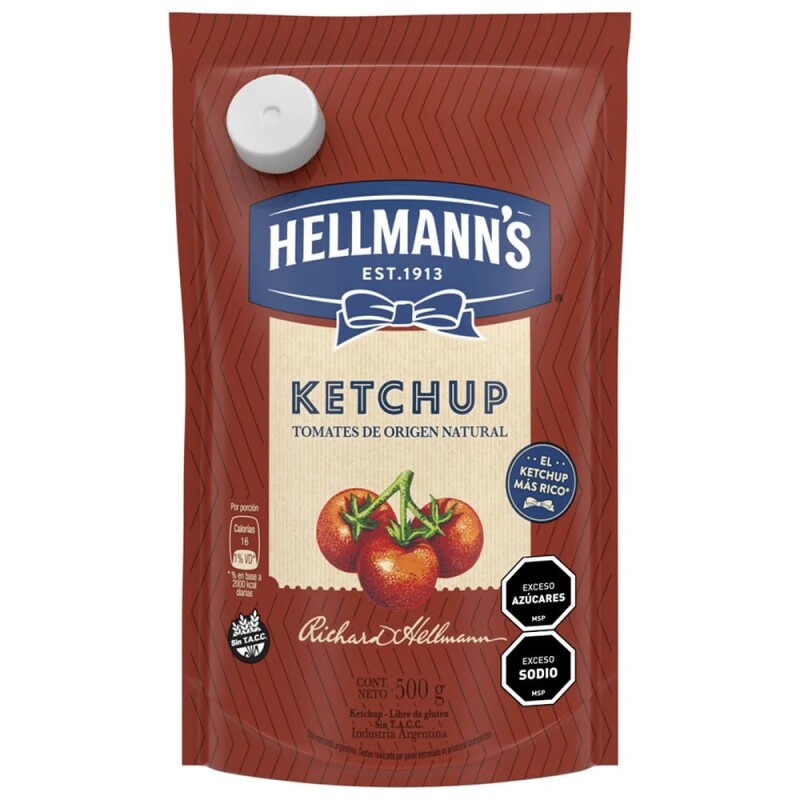 KETCHUP HELLMANNS 500G. Ketchup Hellmanns 500g.
