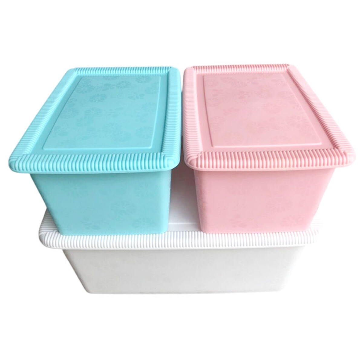OUTLET Canasto organizador c/tapa 40,5x26,5x15,5cm - Outlet Canasto Organizador C/tapa 40,5x26,5x15,5cm 