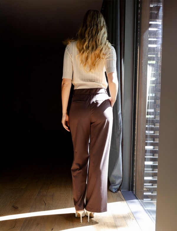 Pantalón De Vestir MARRON