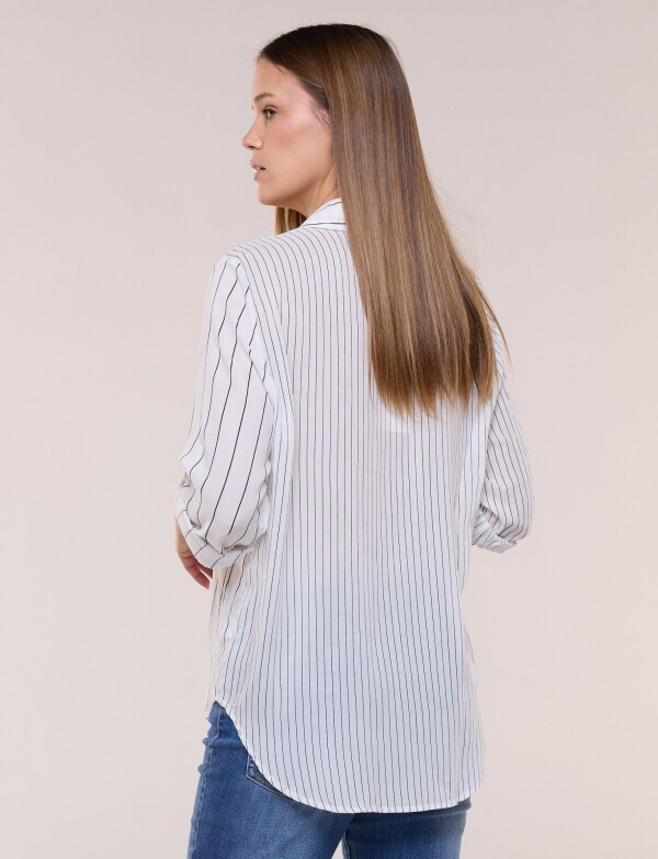 Camisa Lineas BLANCO/NEGRO