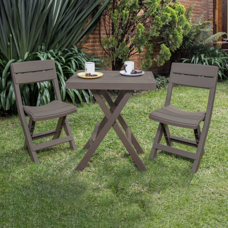 Set de mesa y 2 sillas plegables Rimax en plástico Set de mesa y 2 sillas plegables Rimax en plástico