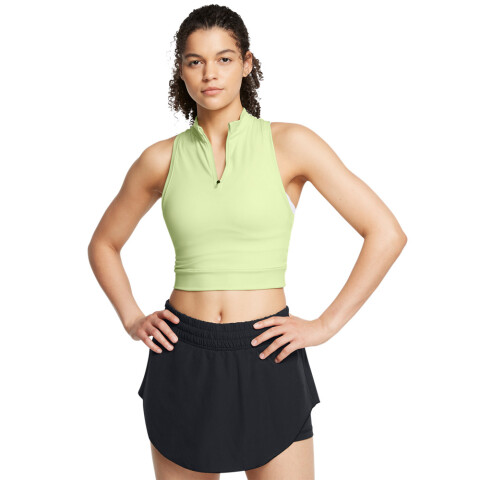 UA Run Anywhere Crop Tank-GRN GRN-383