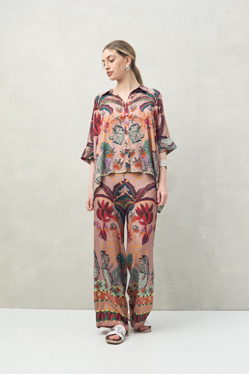 PANTALON ACROSTICO Lila Grisáceo