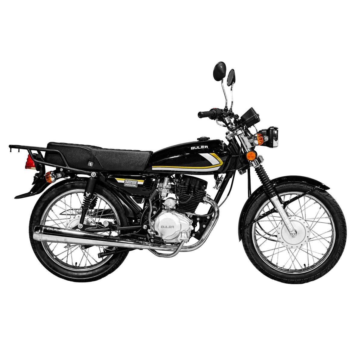 Moto Buler Work 125cc Rayos - Negro 