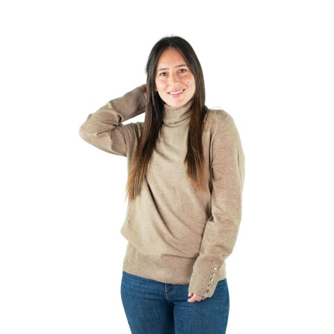 POLERA CON BOTONES GRIS
