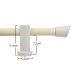 Barrote Cortina 2,00m 28mm + 2 soportes BEIGE
