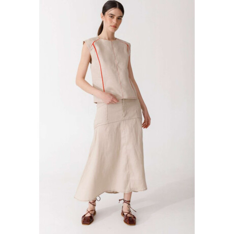 Pre Venta Falda Pomela Beige