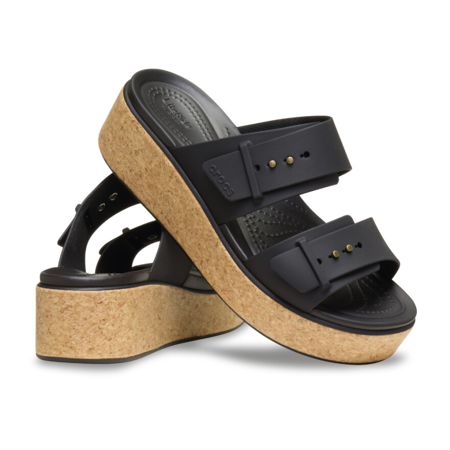 Sandalias Crocs Brooklyn Cork Buckle - Mujer Black