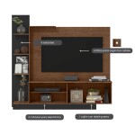 RACK - PANEL PARA TV DAKAR NEGRO