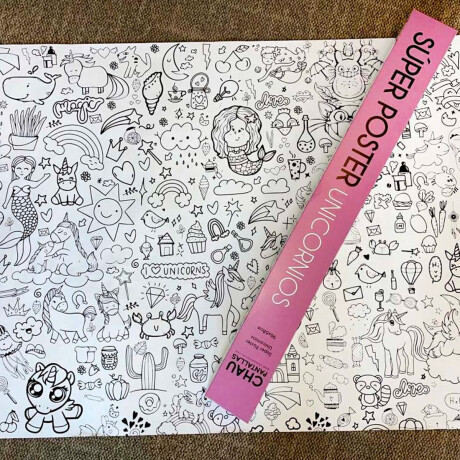 Super Poster Para Colorear Pintar Gigante 48x68cm Super Poster Para Colorear Pintar Gigante 48x68cm