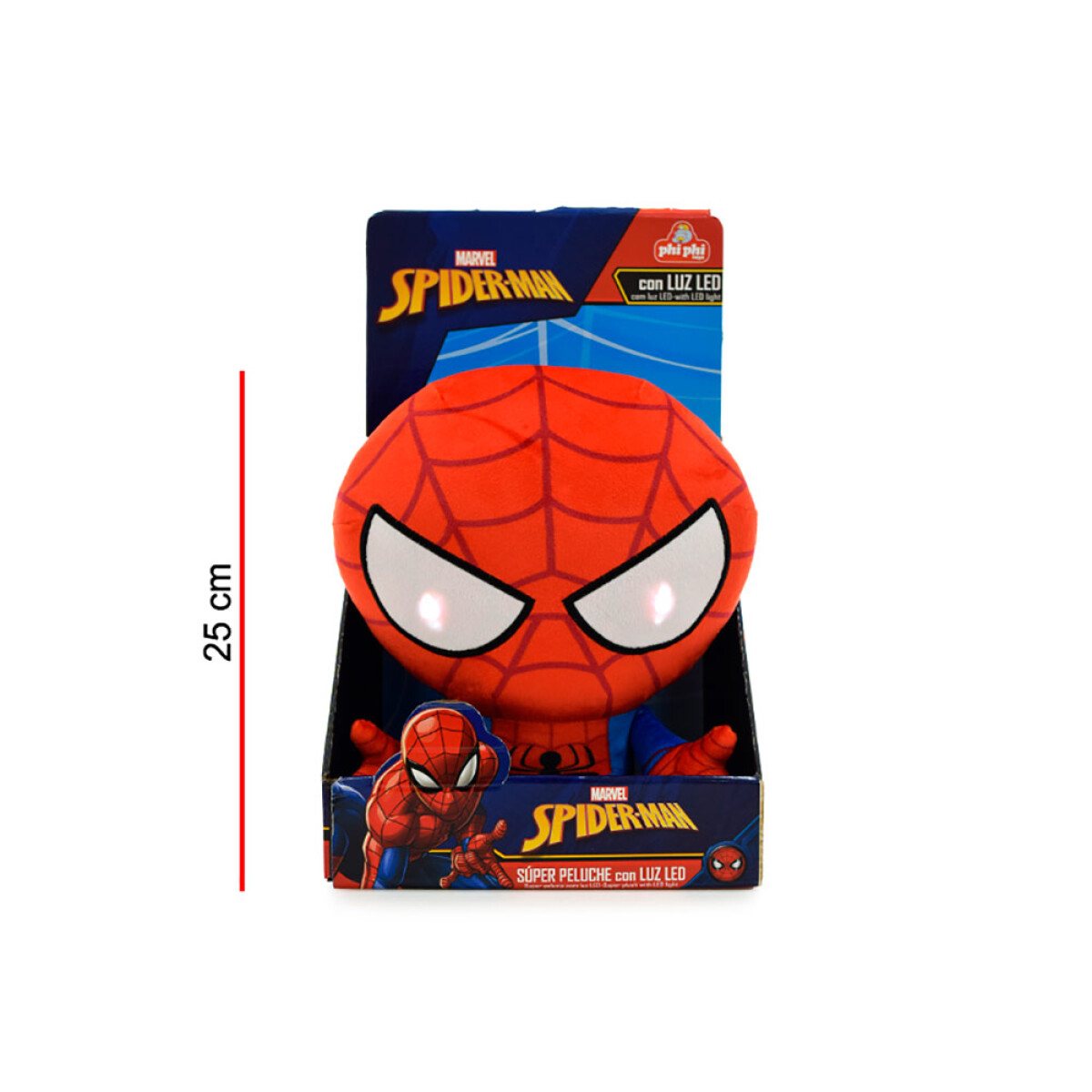 Peluche Marvel Avengers Spiderman con luz led 25cm - 001 