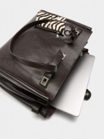 Bolso Para Portátil 13" Colgado De Piel marron