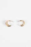 Aros doble metallic dorado