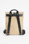 Mochila zipper de tela beige