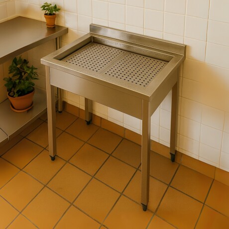 Mesada de Lavado de 1 Pileta con Drenaje de Acero Inoxidable 120 x 60 x 85 cm Mesada de Lavado de 1 Pileta con Drenaje de Acero Inoxidable 120 x 60 x 85 cm