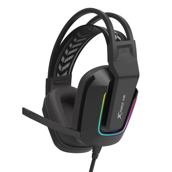 Auriculares Xtrike Me Gamer Gh 712 Luz Rgb Ps5 PC Ps4 Xbox Variante Color Negro