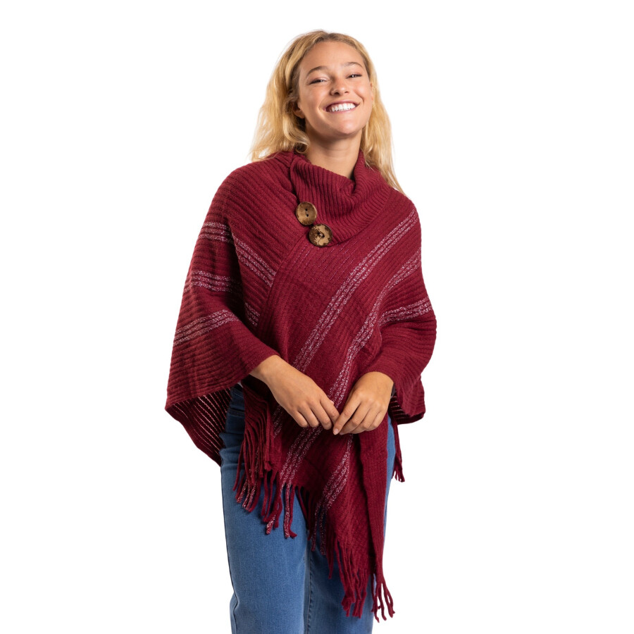 CHERRY PONCHO RED