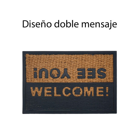 Alfombra Puerta Entrada Felpudo Coco Goma 40X60 Marrón