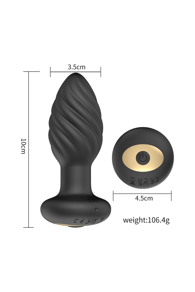 Vibrador anal control remoto Negro