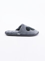 PANTUFLAS MICKEY MEN GRIS OSCUROGenérico