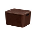 CAJA ORGANIZADORA SIMIL RATTAN 42 LITROS MARRON