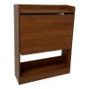 Escritorio plegable con estantes blanco Marron