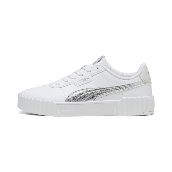 Championes PUMA Carina 3.0 Metal.Whisper Mujer 404511 01 Blanco-plata