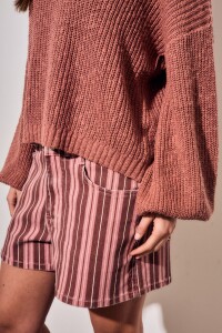 Sweater Bouclé Texturado Terracota
