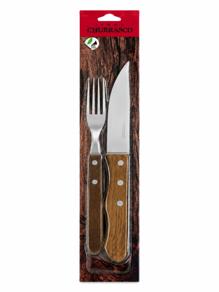 CUBIERTOS PARA ASADO MARRON (V)