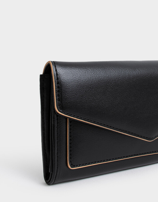 Ficheros Billetera Fichero Solapa - Negro