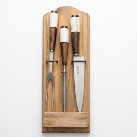 SET CUCHILLO, TENEDOR Y CHAIRA A.INOX 18 CM SET CUCHILLO, TENEDOR Y CHAIRA A.INOX 18 CM