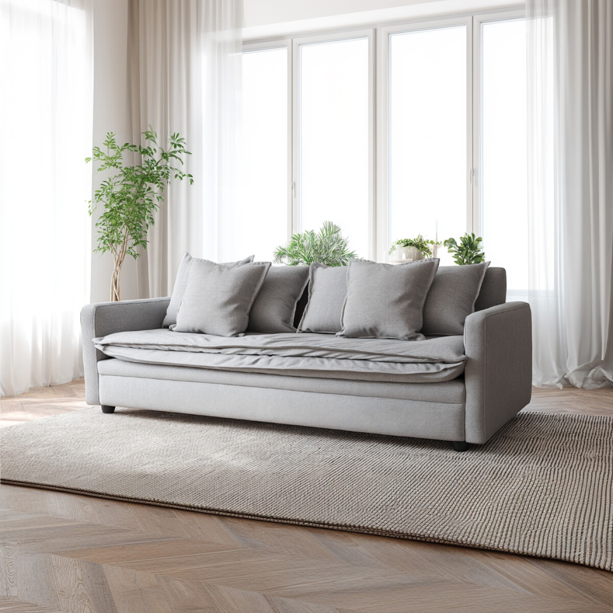 SOFA GENOVA 3 CUERPOS GRIS 