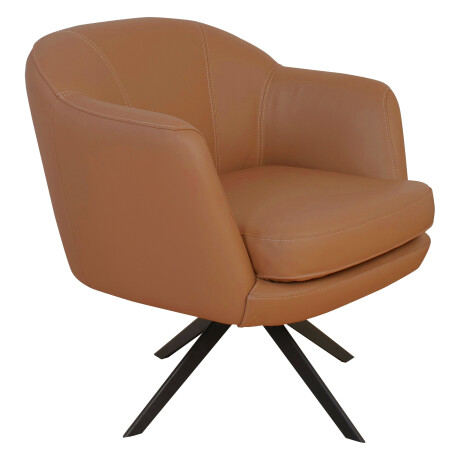 BUTACA GIRATORIA CUERO MARRON 1004 CAMEL