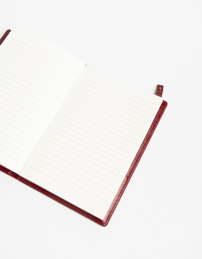 Anotadores Cuadernos y Memos Cuaderno Cuaderno Pu Con Cierre. Cuenta Con Hojas Rayadas. - Rojo Burdeaux