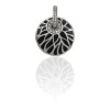 Dije Colgante Círculo-Plata 925-Onix y Circocnia-CP4189 conpiedra