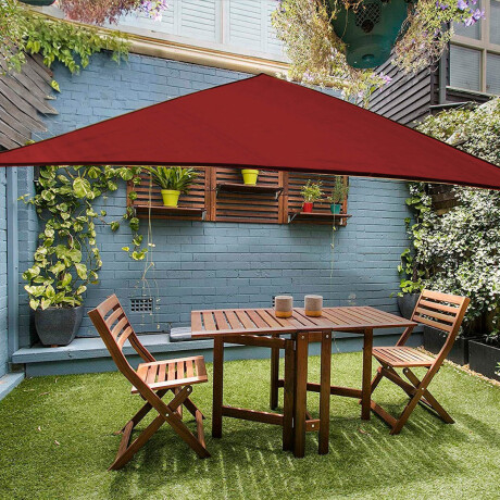 Lona Toldo Vela Triangular Filtro Uv 3,6m Sombra Bordó