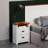 Mesa de Luz - Madera maciza - Linea Colonial Blanca